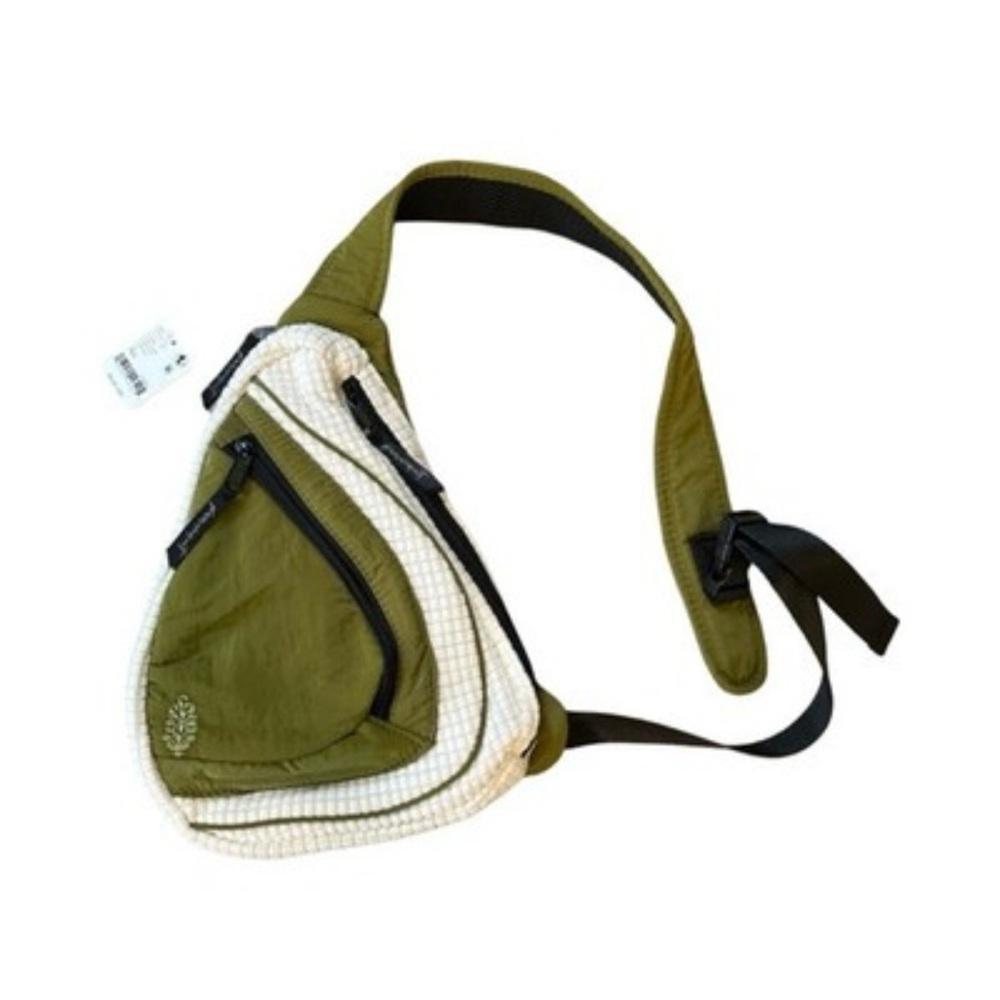 Free People Movement Cold Shoulder Sling Bag Olive & Ivory